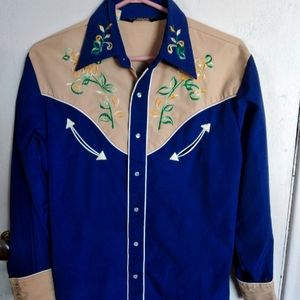 Vintage authentic western rodeo shirt size medium 15.5 inch neck